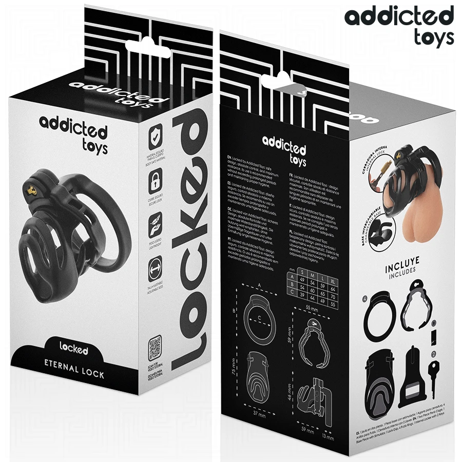 ADDICTED TOYS LOCKED - ETERNAL LOCK PENIS CAGE 9 CM